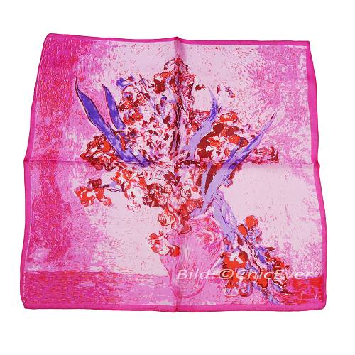 Feines Damen-Nickituch aus 100% Seide, Seidentuch, 52cmx52cm, pink,lila, 5893